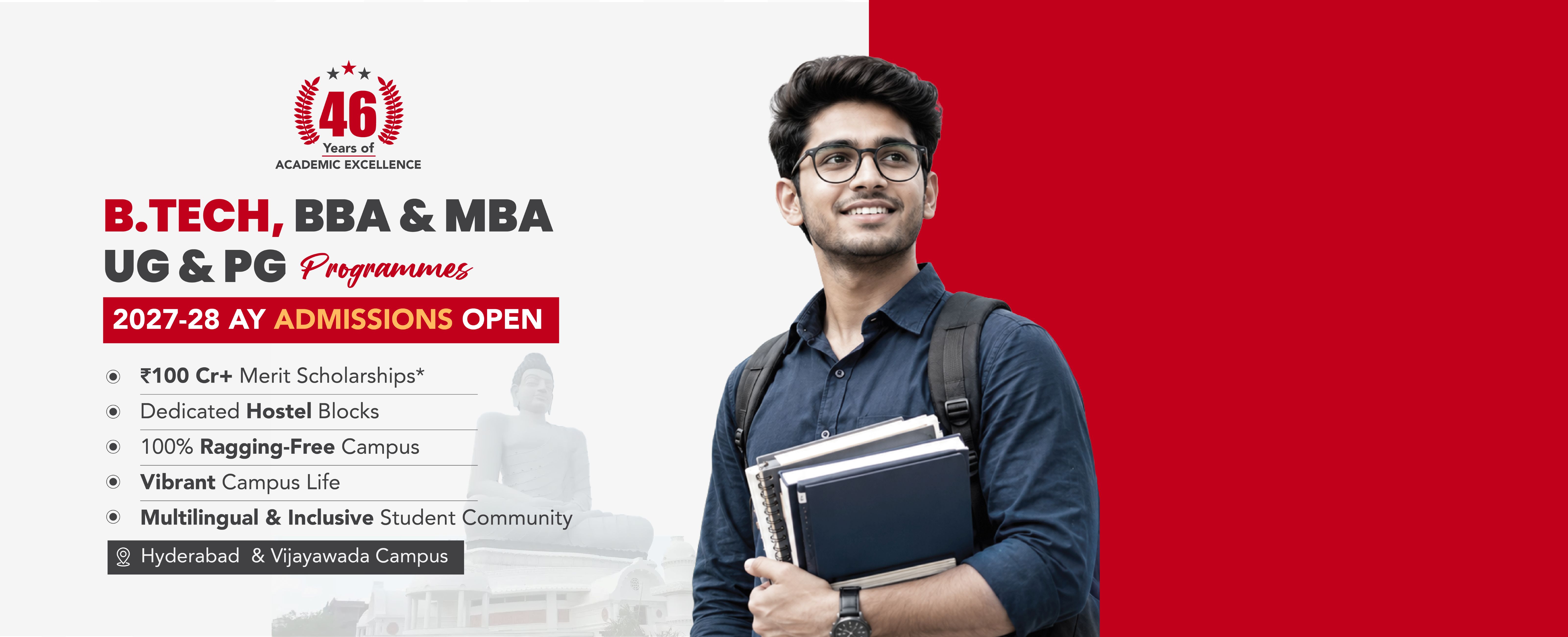 B.Tech, UG & PG Admissions 2027-28 AY 