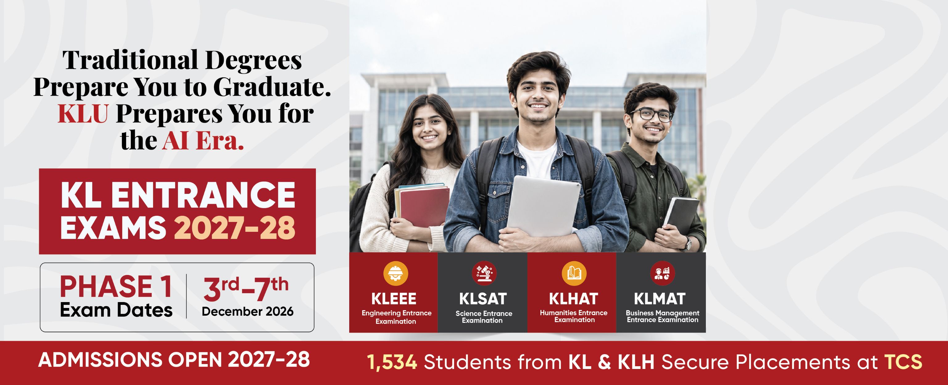 B.Tech, UG & PG Admissions 2027-28 AY 