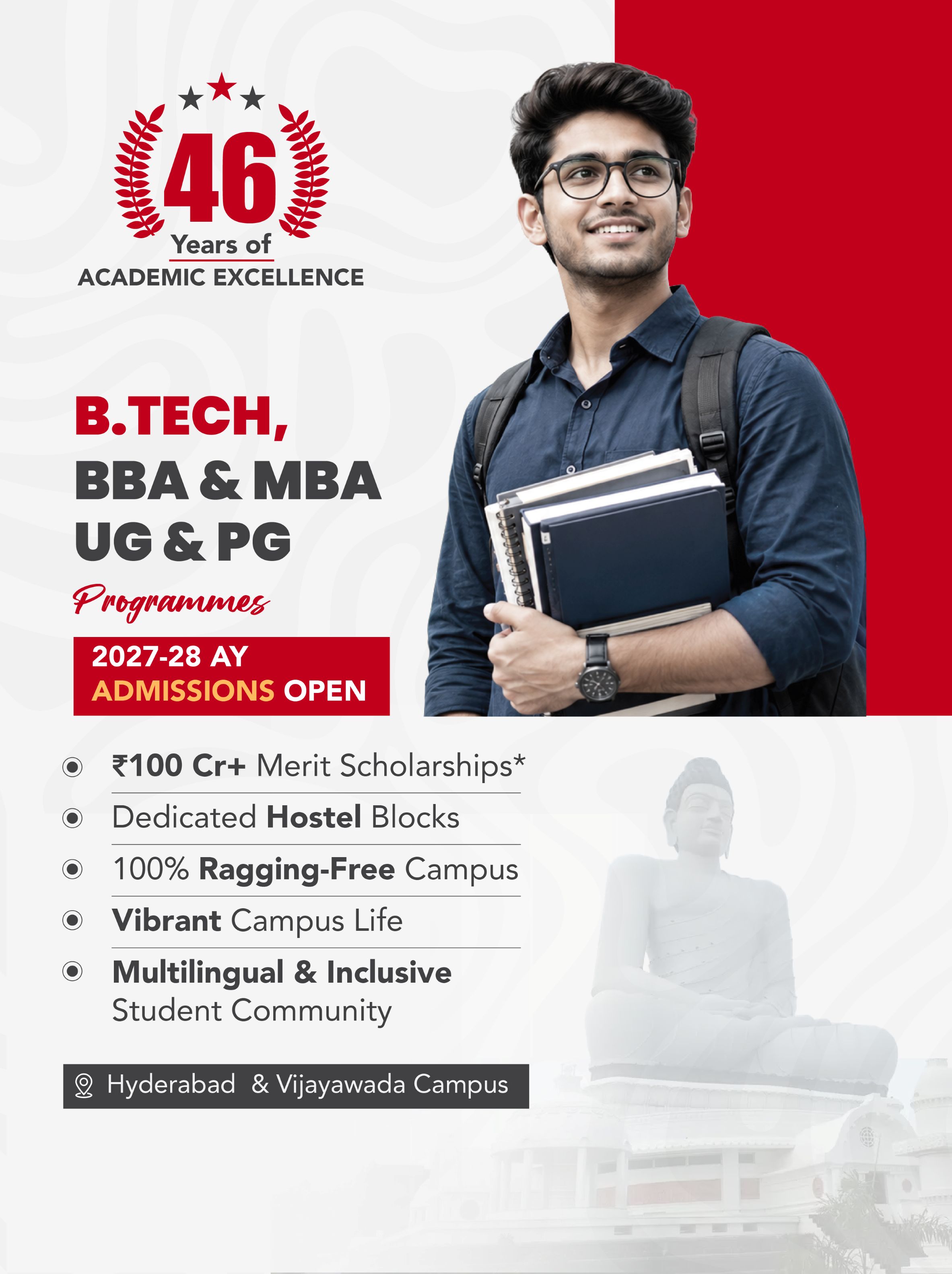 B.Tech, UG & PG Admissions 2027-28 AY 