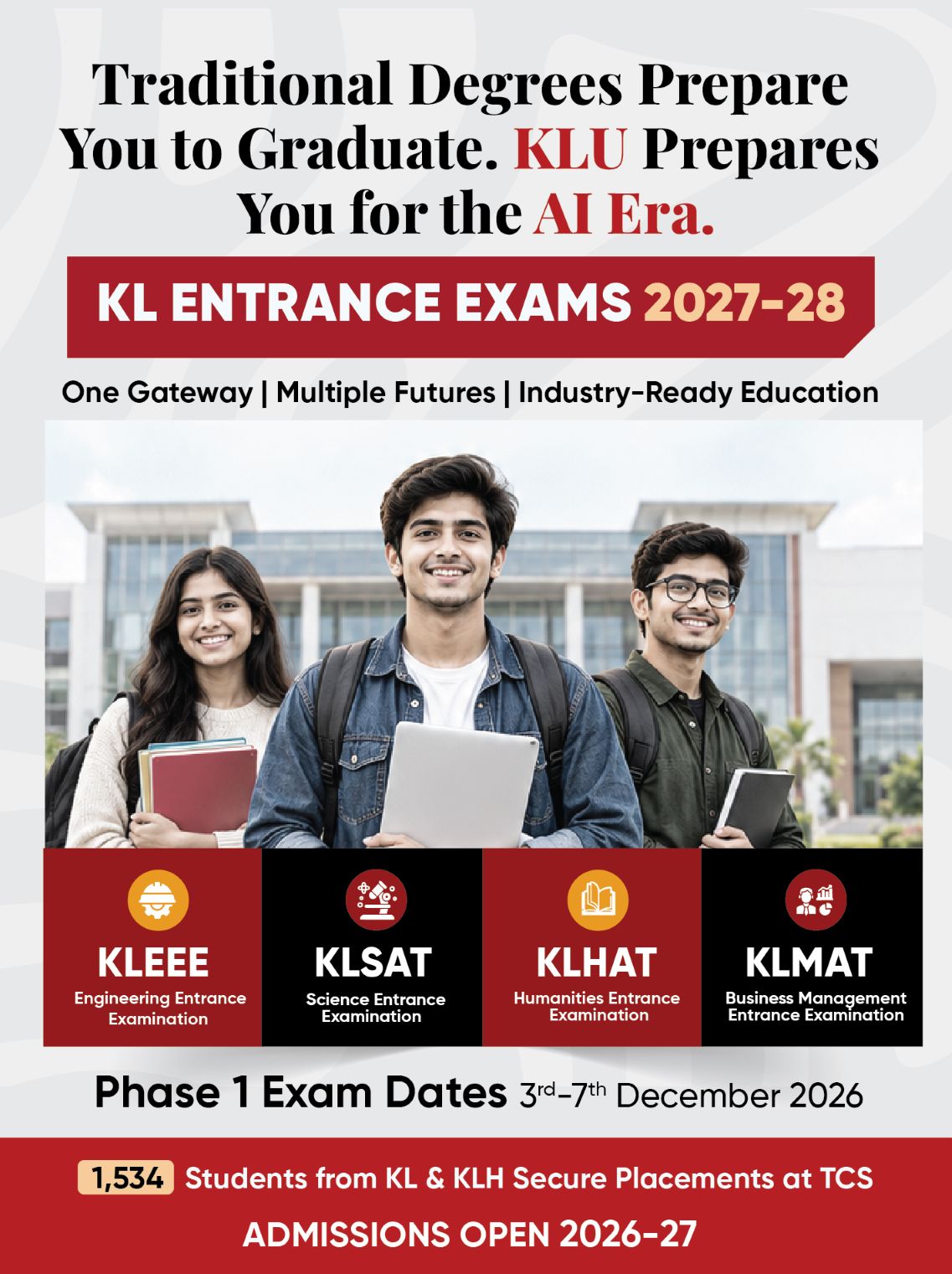 B.Tech, UG & PG Admissions 2027-28 AY 
