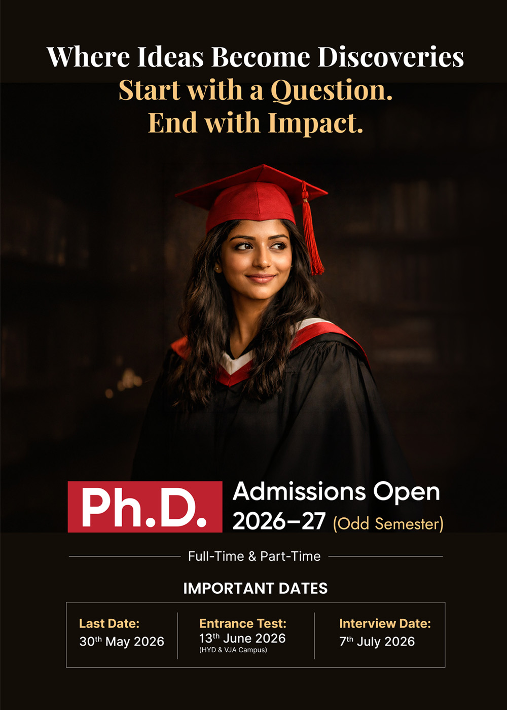 B.Tech, UG & PG Admissions 2026-27 AY 