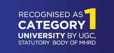 Category 1 University by MHRD,Govt of India