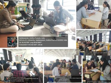 Two men in bicycle jerseys sitting outside at table having coffee