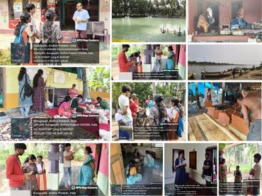 Two men in bicycle jerseys sitting outside at table having coffee