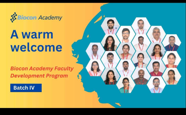 Faculty Development Program from 3rd  to 14th July, 2023 at Biocon Academy, Bangalore