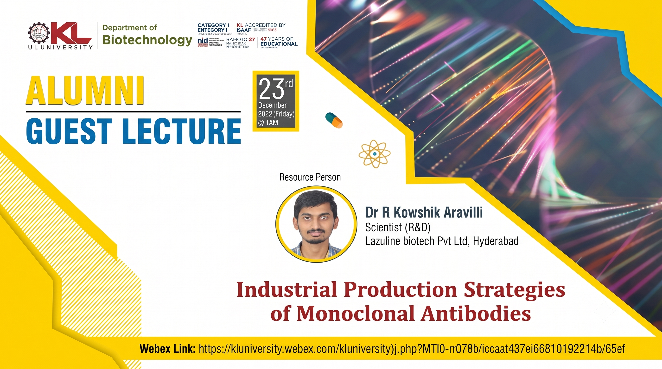Antibody Engineering by R Kowshik Aravilli Scientist (R&D) at Lazuline Biotech, Hyderabad on 23 December 2022