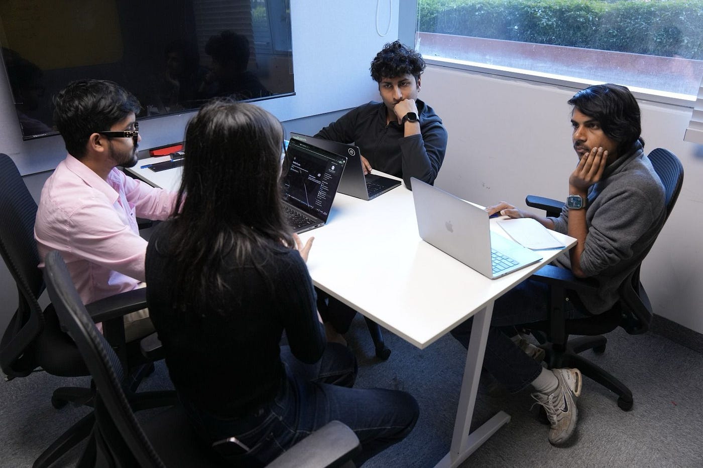 Students collaborating in classroom