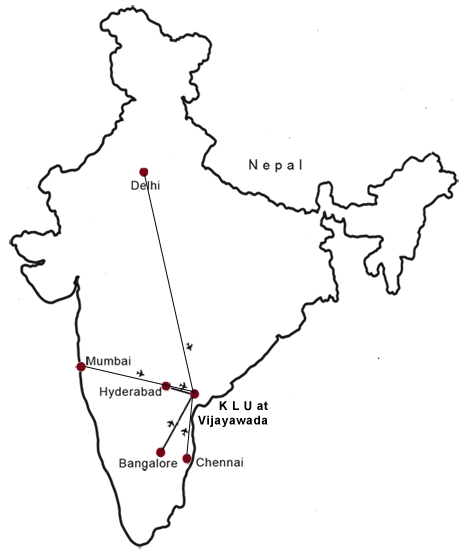From Major Cities to Vijayawada by Air
