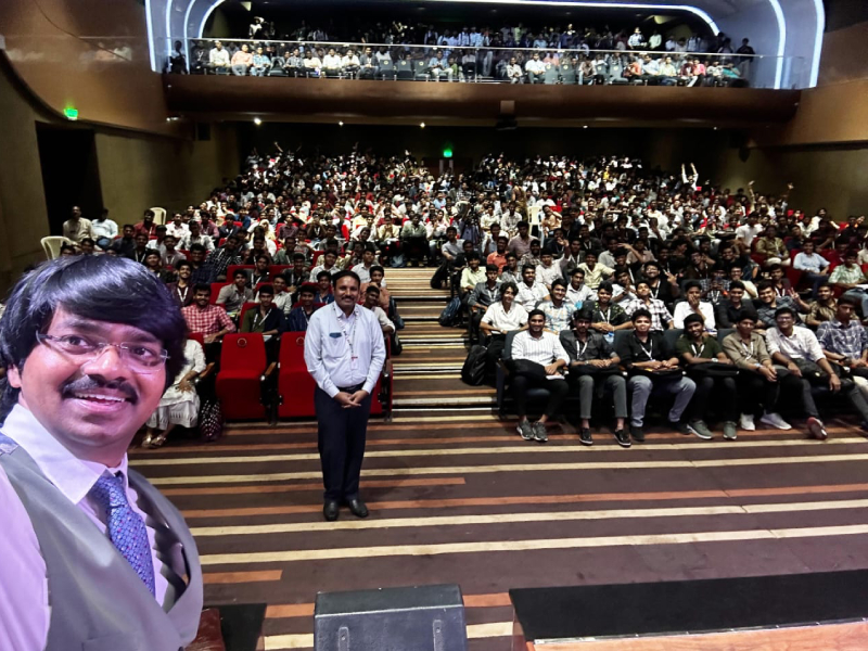 "If you set a goal and move forward, success is a fact." : Motivational speaker Sudheer Sandra.