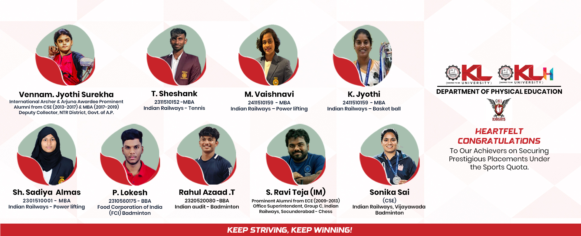 Placments Under Sports Quota