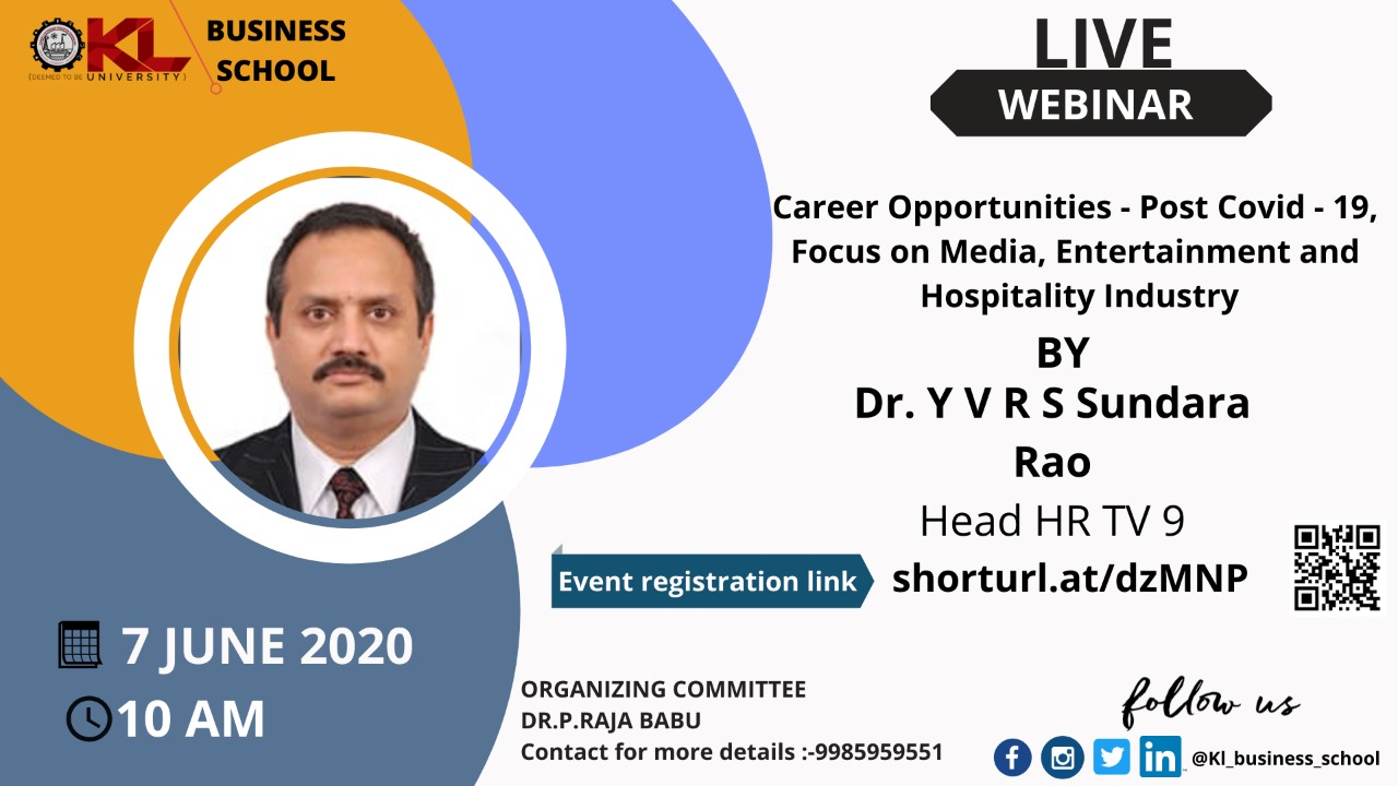 Career Opportunities - Post Covid - 19, Focus on Media, Entertainment and Hospitality Industry