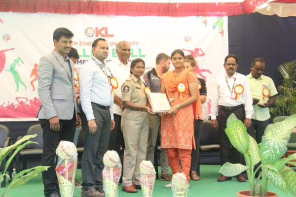 South Zone Inter-University Volleyball Tournament for Women 2018 - Felicated to K L student Jyothi Surekha