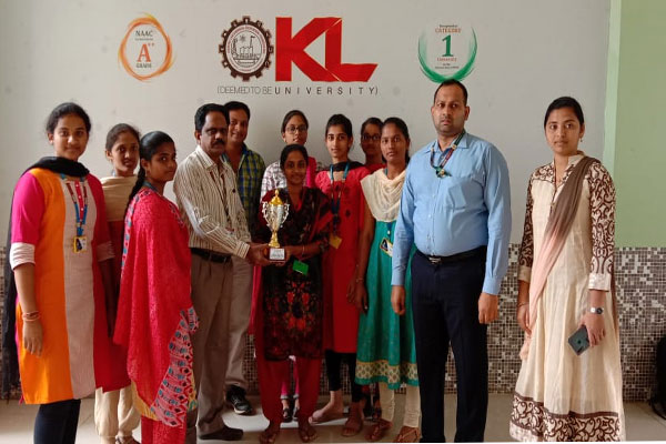 Appreciation to Volley Ball (Women) Team Secured Gold Medal in GUSTO 2K19-20-GITAM National Sports Fest organized by Gitam University held at Hyderabad from 27.12.19 to 28.12.19.
