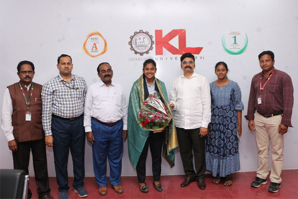 Felicitation to  Ms. B.Sri Vidya bagged two Gold Medals in All India Inter University Roller Sports Championship 2019-20 held at RIMT, Punjab.