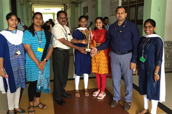 Appreciation to Throw Ball(Women) Team Secured Gold Medal in ‘A National Level Student Techno-Cultural Fest Samkalp 2k19’ held at Kallam Haranadhareddy Institute of Technology, NH-16,Chowdavaram, Guntur from  13-09 -19  to 14-09-19.