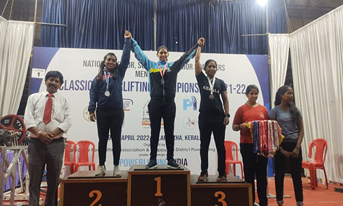 Regd; No 2000590047 ( BA-IAS) Secured Bronze Medal in National Classic Power Lifting Championship held at Alappuzha.Kerala from 09-04-2022 to 13-04-2022 